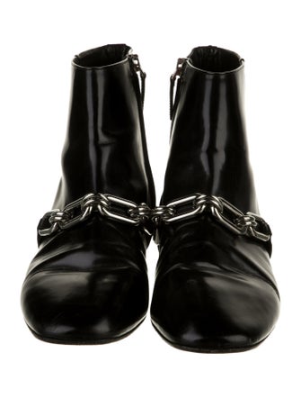 Michael Kors Collection Leather Chain-Link Accents Boots