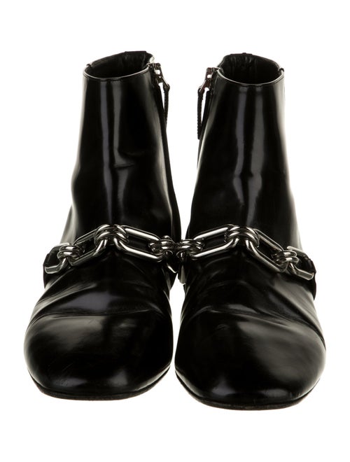 Michael Kors Collection Leather Chain-Link Accents Boots