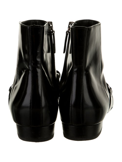 Michael Kors Collection Leather Chain-Link Accents Boots