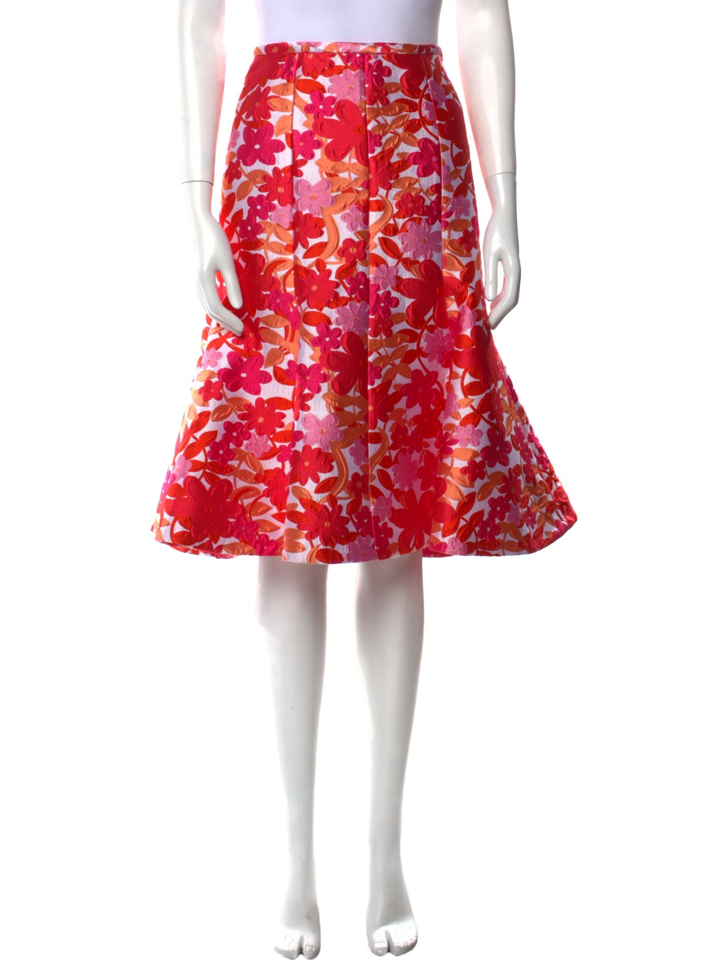 Michael Kors Collection Floral Print Knee-Length Skirt