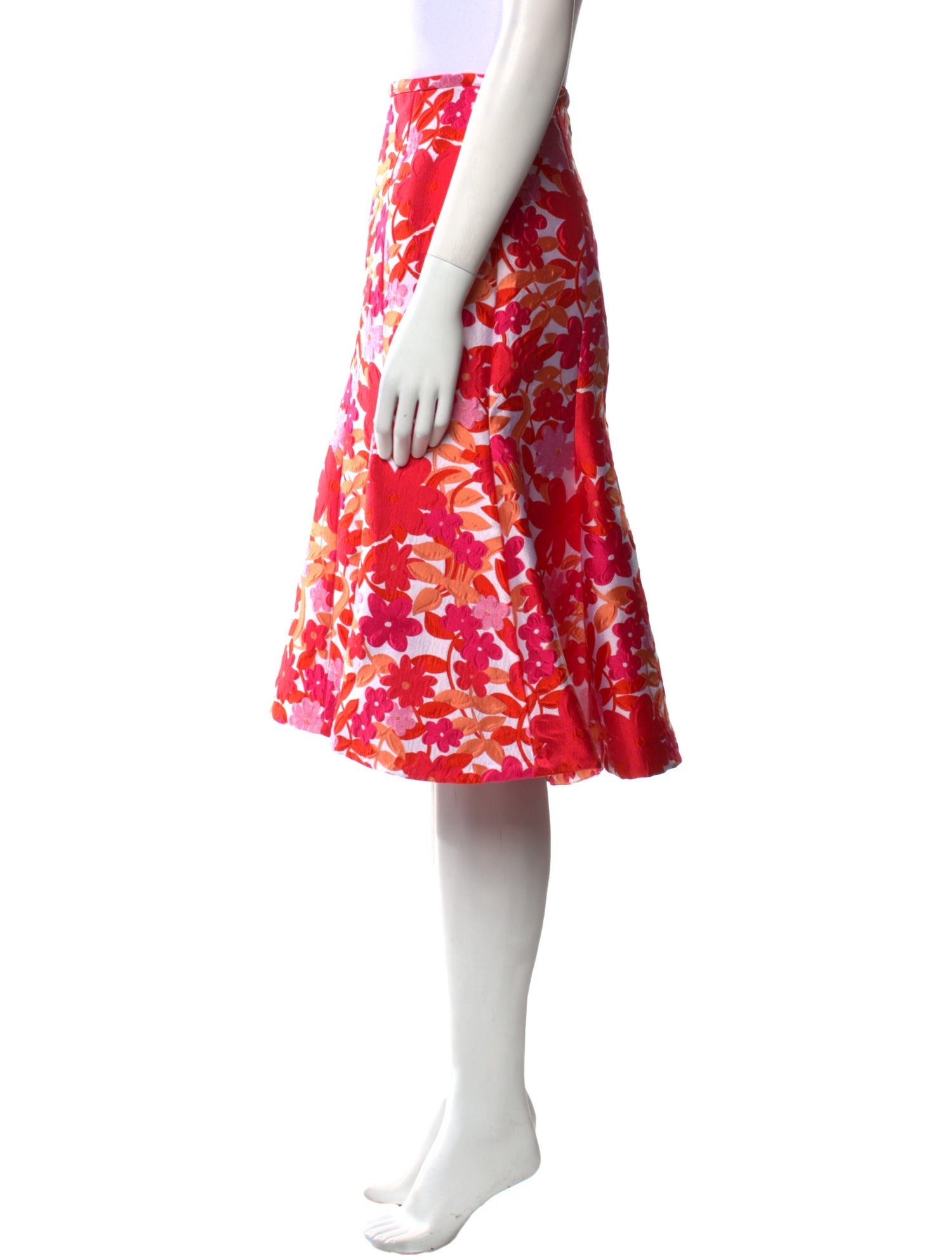 Michael Kors Collection Floral Print Knee-Length Skirt