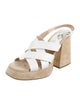 Michael Kors Collection Leather Cutout Accent Slingback Sandals