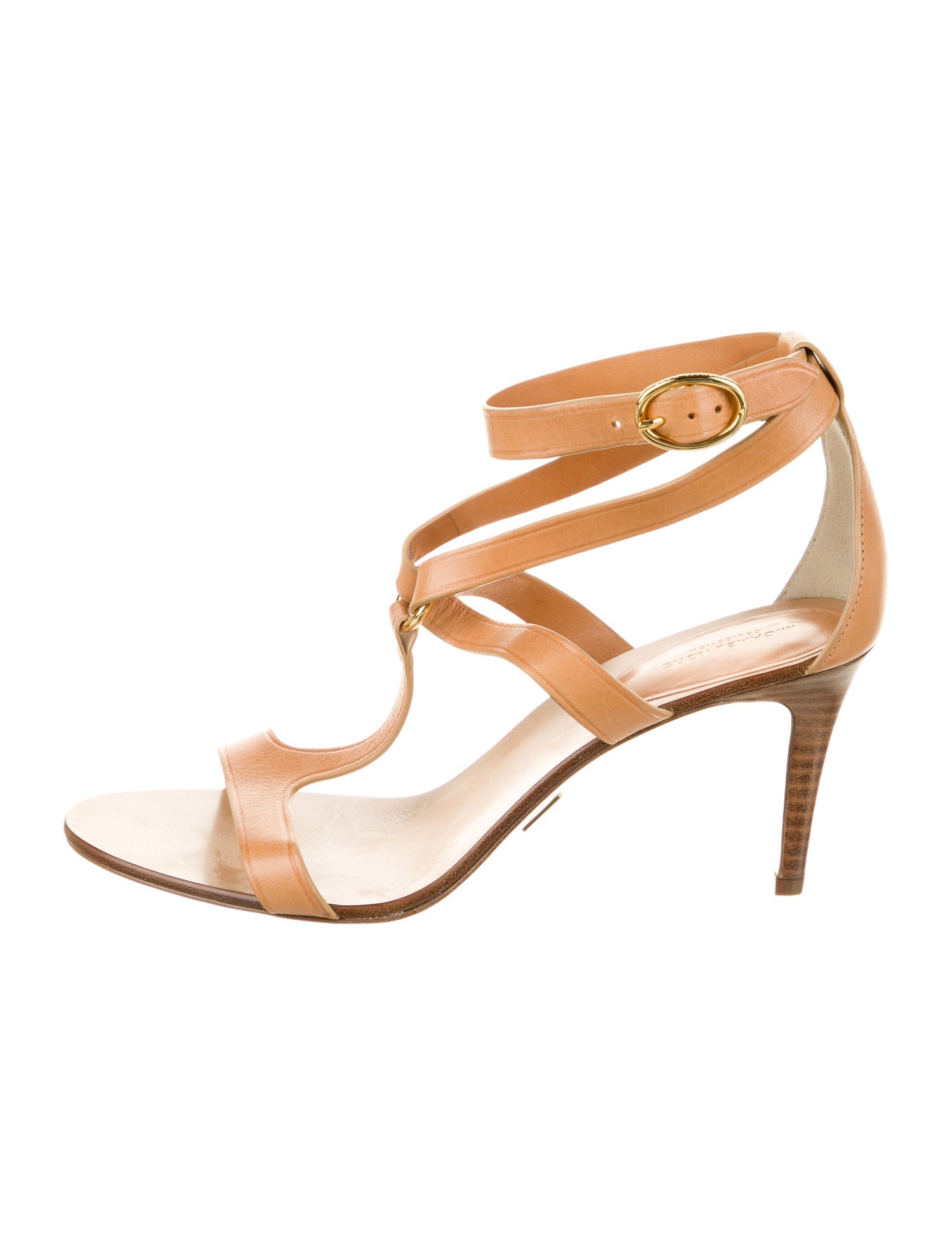 Michael Kors Collection Leather T-Strap Sandals