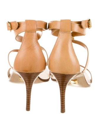 Michael Kors Collection Leather T-Strap Sandals