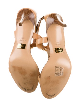 Michael Kors Collection Leather T-Strap Sandals