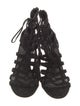 Michael Kors Collection Suede Tassel Accents Gladiator Sandals