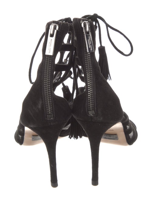 Michael Kors Collection Suede Tassel Accents Gladiator Sandals