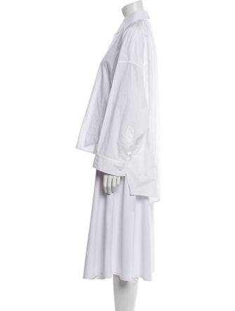 Michael Kors Collection Long Sleeve Button-Up Top