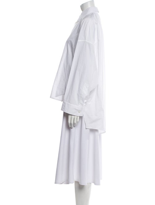 Michael Kors Collection Long Sleeve Button-Up Top