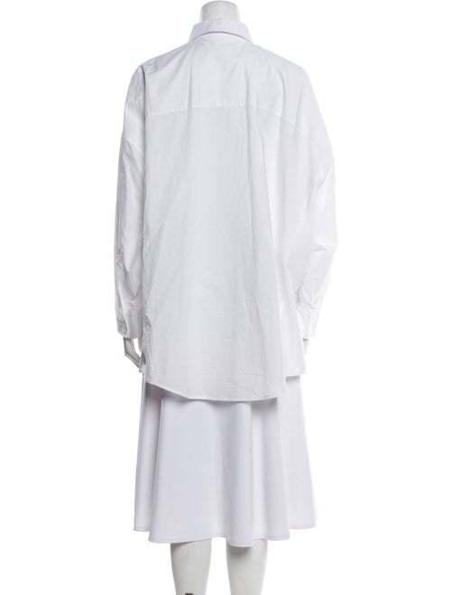 Michael Kors Collection Long Sleeve Button-Up Top