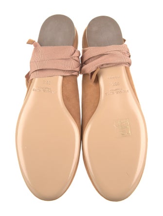 Michael Kors Collection Suede Grosgrain Trim Slingback Flats
