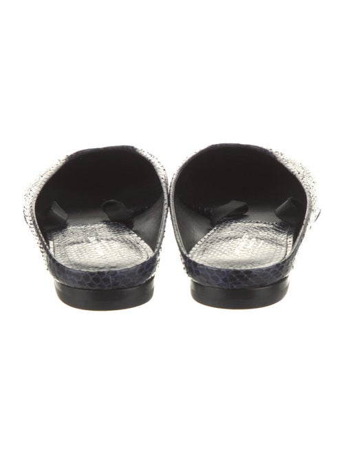 Michael Kors Collection Leather Grosgrain Trim Mules