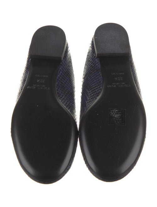 Michael Kors Collection Leather Grosgrain Trim Mules