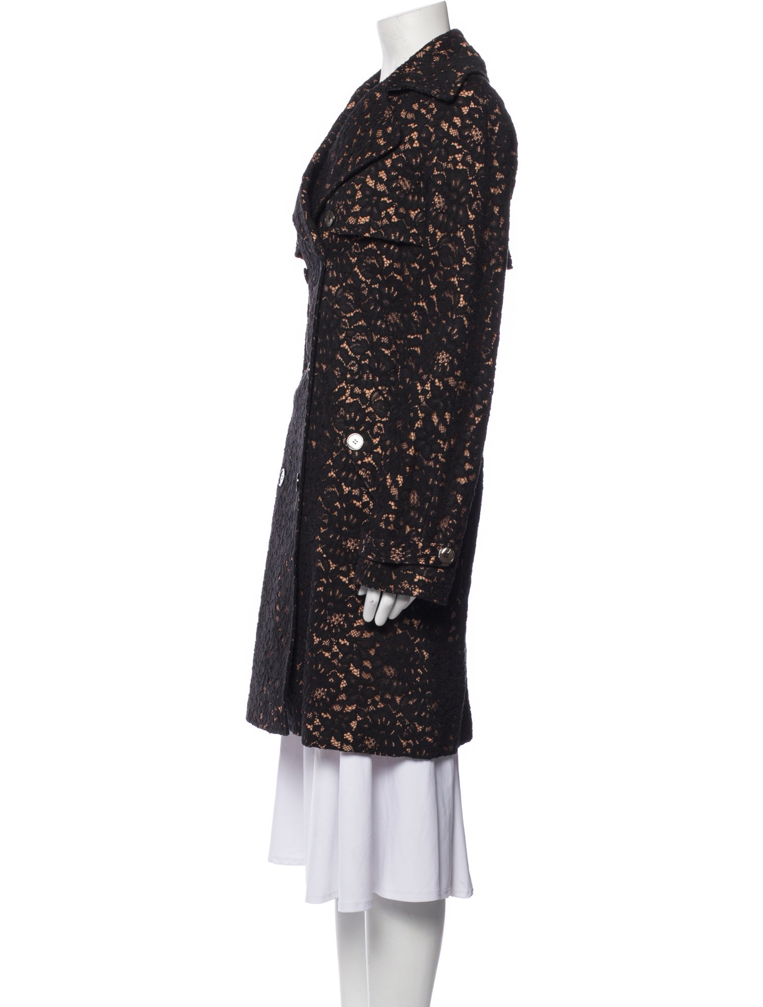 Michael Kors Collection Lace Pattern Trench Coat