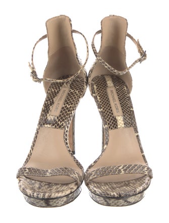 Michael Kors Collection Python Animal Print Sandals