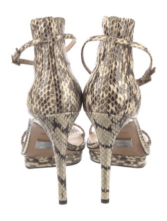 Michael Kors Collection Python Animal Print Sandals