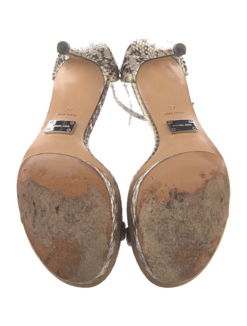 Michael Kors Collection Python Animal Print Sandals