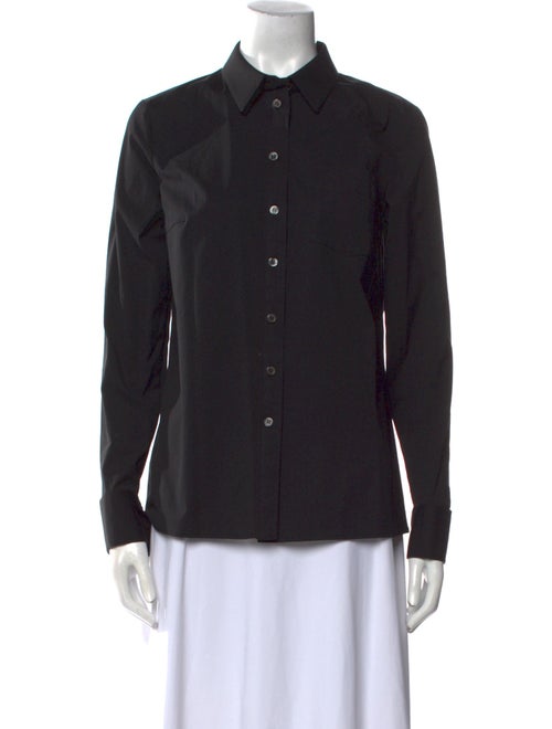 Michael Kors Collection Long Sleeve Button-Up Top