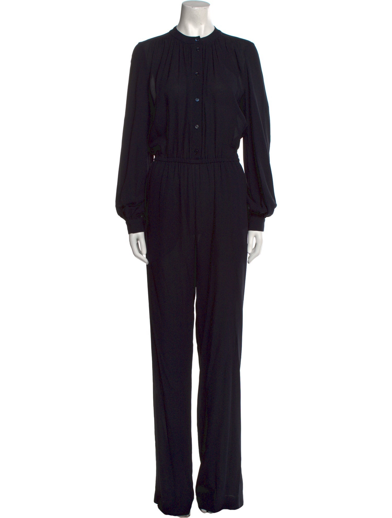 Michael Kors Collection Silk Mock Neck Jumpsuit