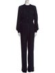 Michael Kors Collection Silk Mock Neck Jumpsuit