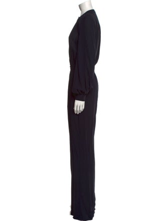 Michael Kors Collection Silk Mock Neck Jumpsuit