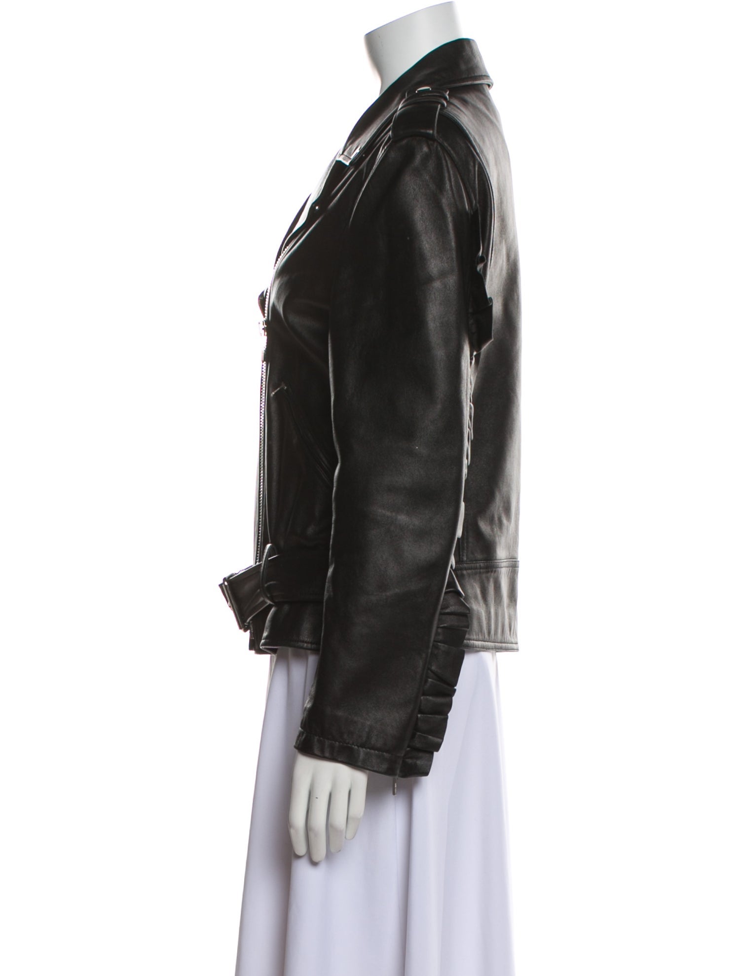 Michael Kors Collection Leather Biker Jacket