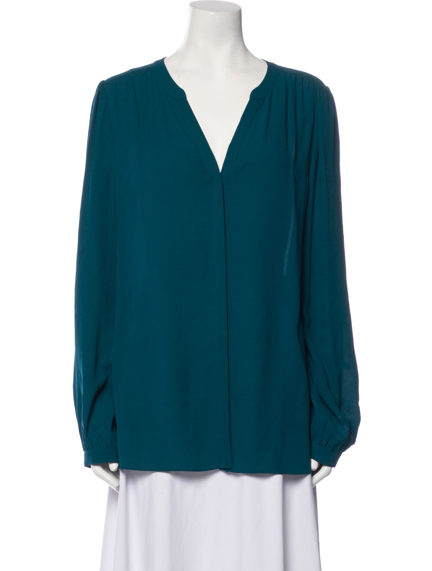 Michael Kors Collection Silk V-Neck Blouse