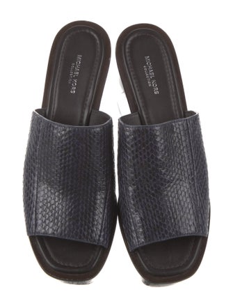 Michael Kors Collection Snakeskin Slides