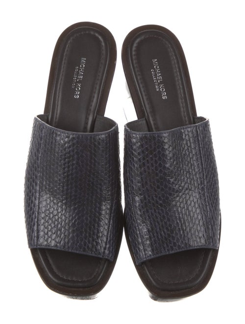 Michael Kors Collection Snakeskin Slides