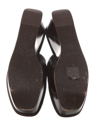 Michael Kors Collection Snakeskin Slides