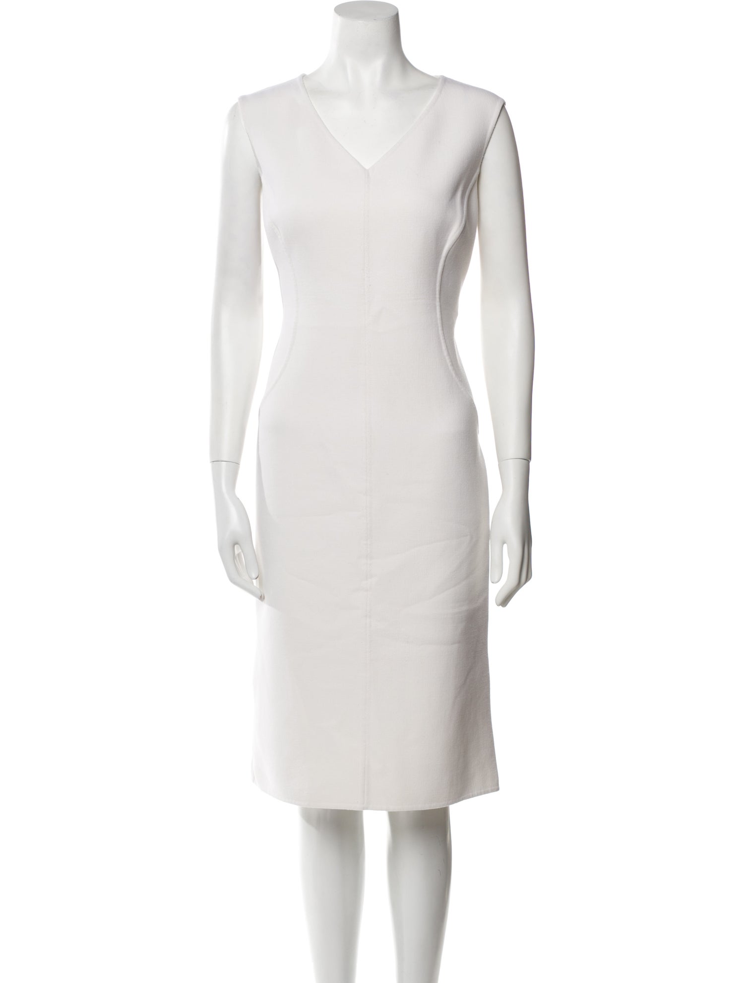 Michael Kors Collection Virgin Wool Midi Length Dress