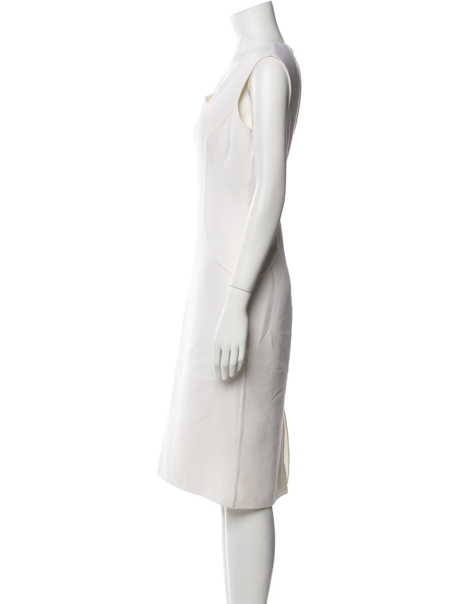 Michael Kors Collection Virgin Wool Midi Length Dress