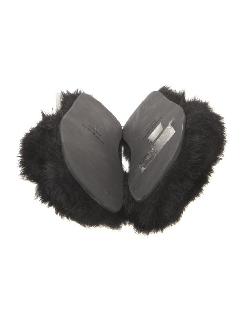 Michael Kors Collection Faux Fur Crystal Embellishments Slides