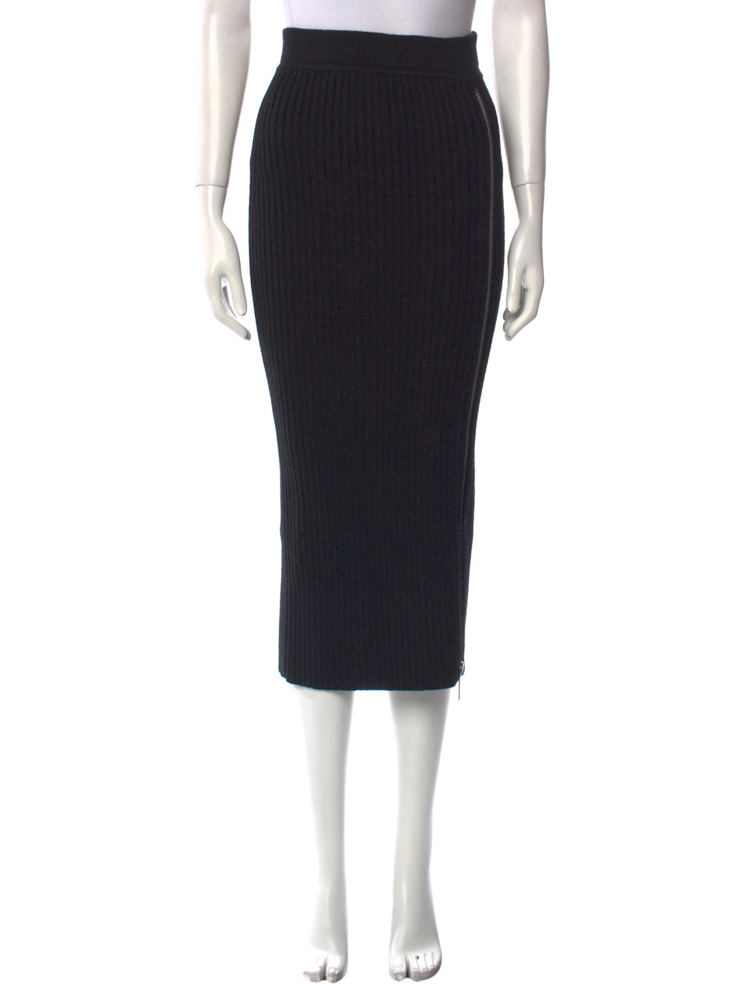 Michael Kors Collection Embroidered Accent Midi Length Skirt