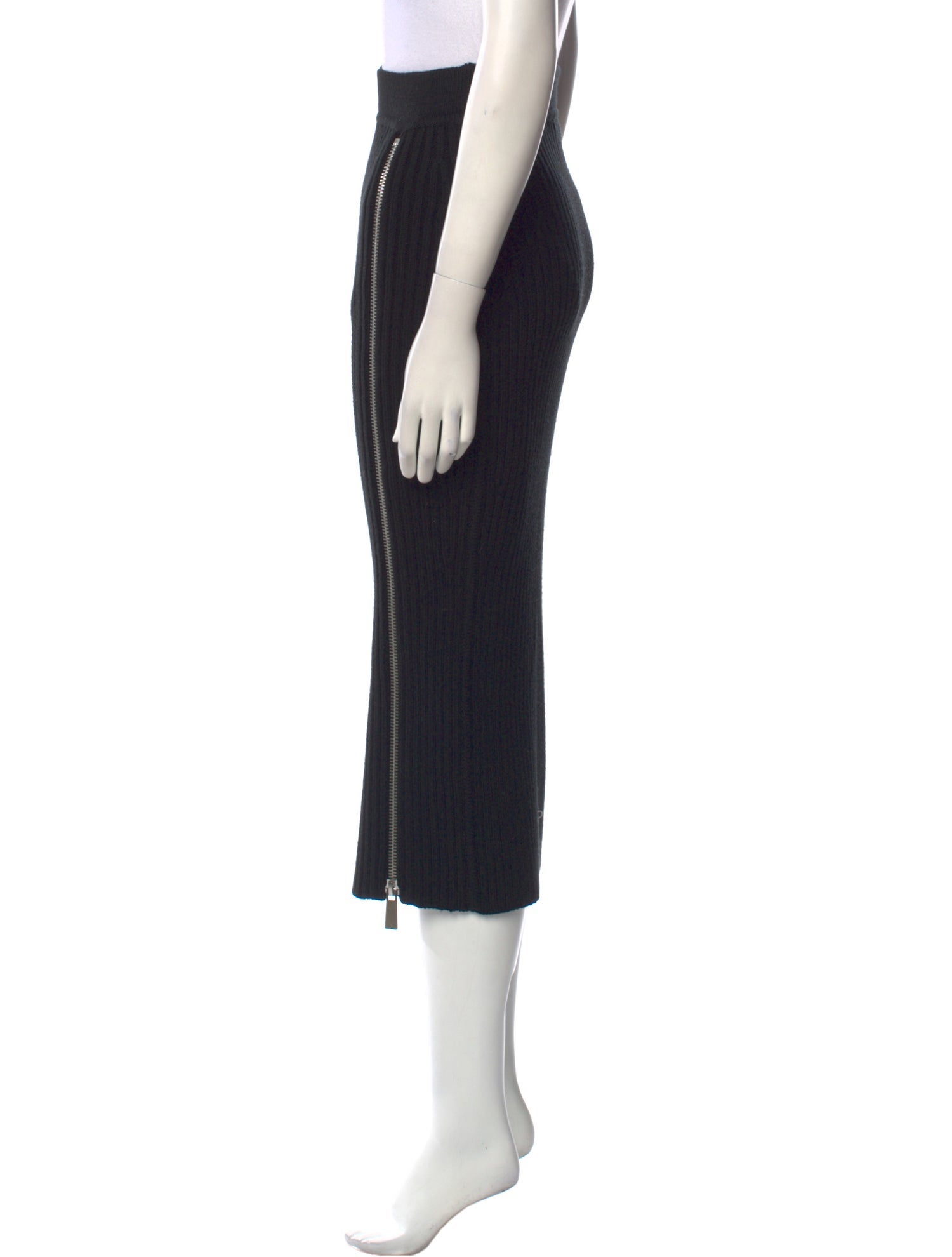 Michael Kors Collection Embroidered Accent Midi Length Skirt