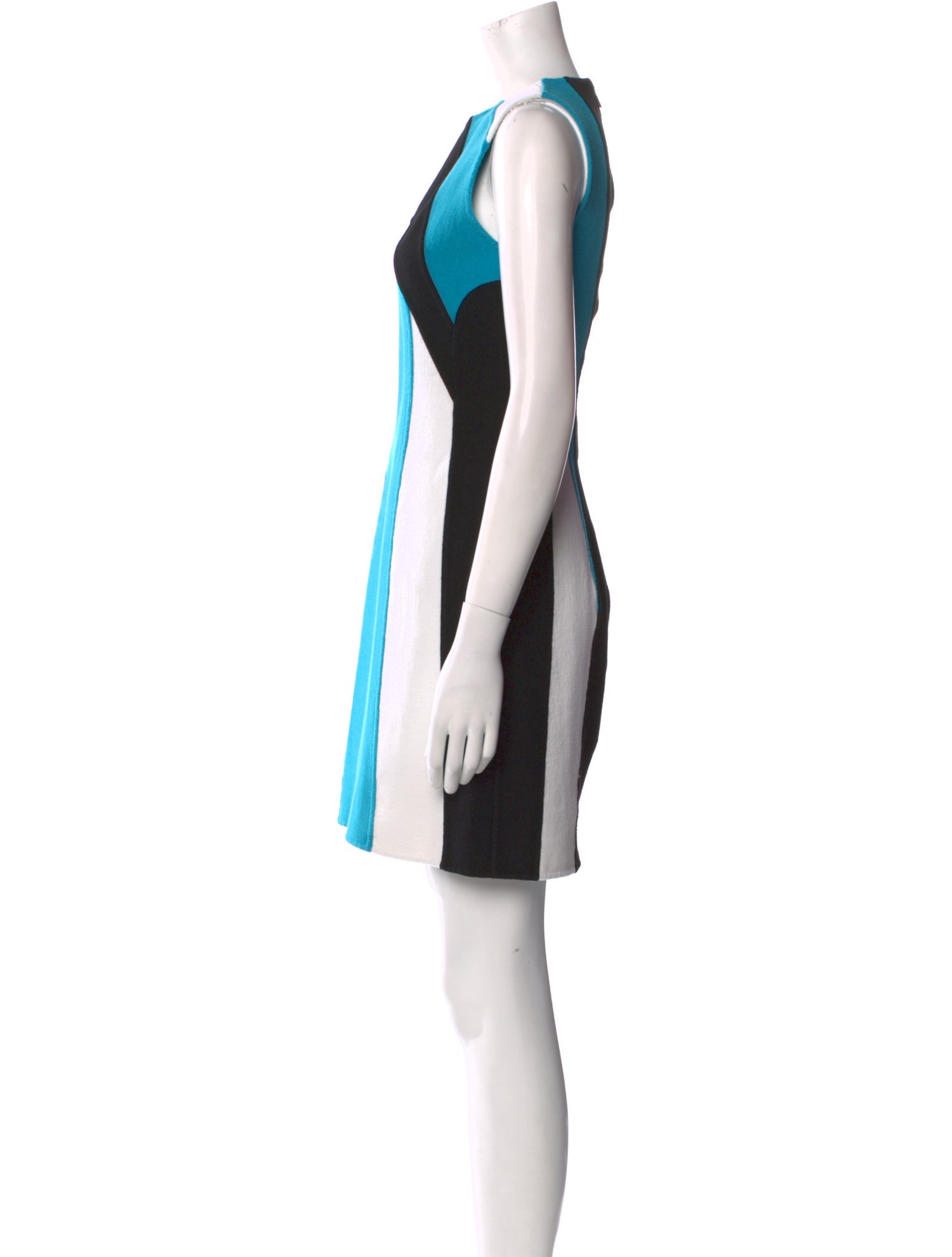 Michael Kors Collection Colorblock Pattern Mini Dress