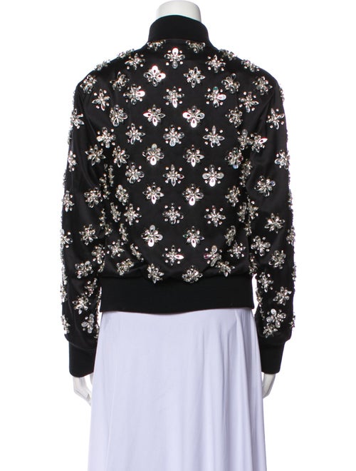 Michael Kors Collection Wool Printed Bomber Jacket