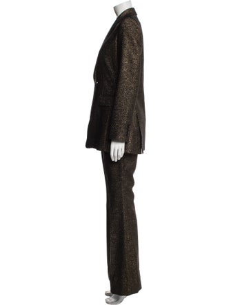 Michael Kors Collection Wool Printed Pantsuit