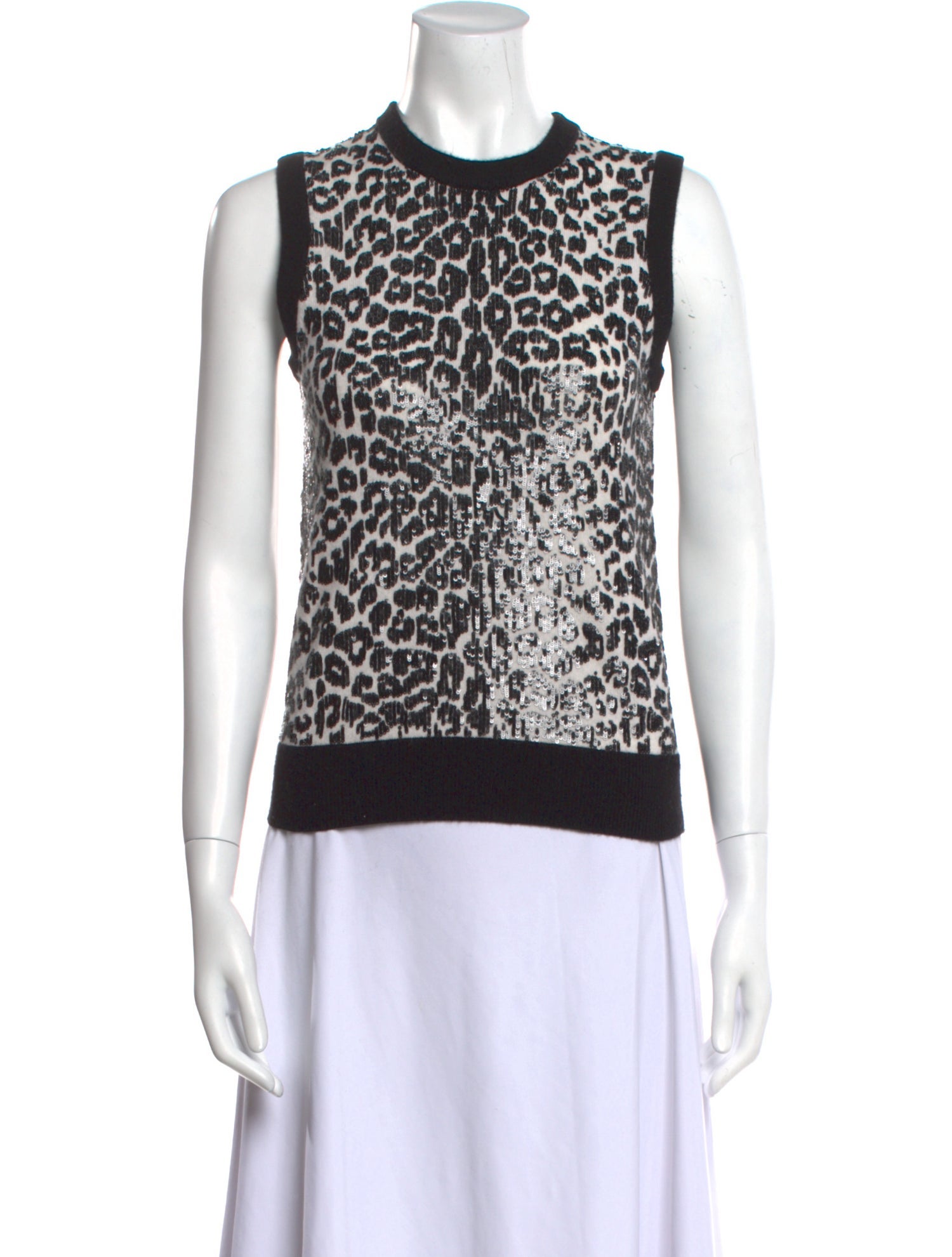 Michael Kors Collection Cashmere Animal Print Sweater