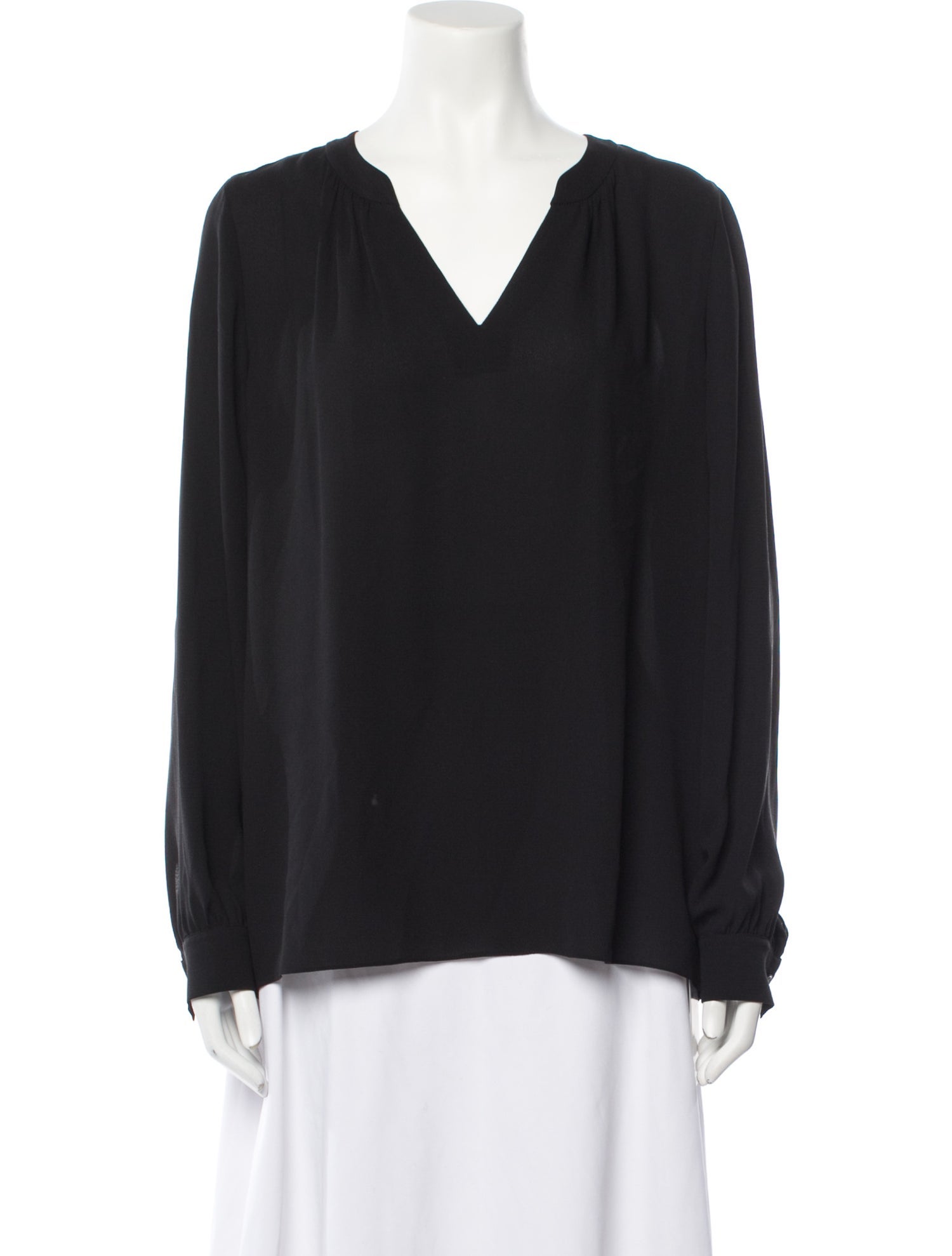 Michael Kors Collection Silk V-Neck Blouse