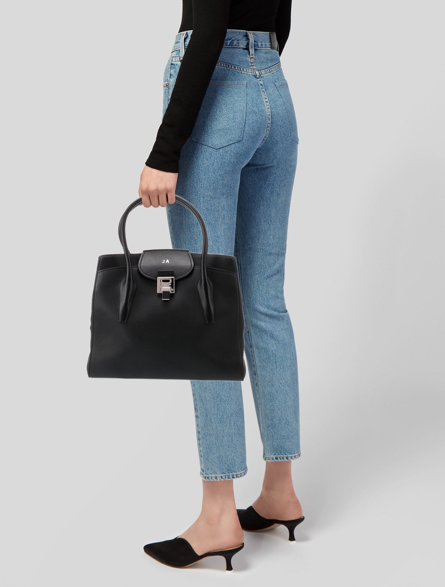 Michael Kors Collection Leather Top Handle Bag