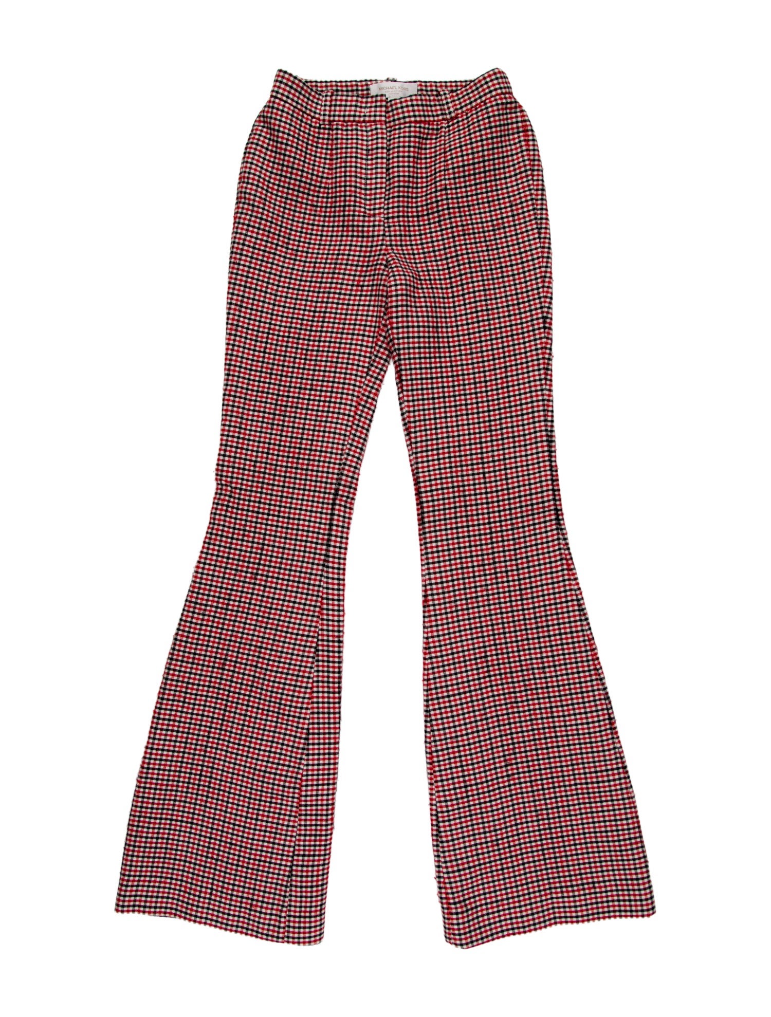 Michael Kors Collection Plaid Print Flared Pants