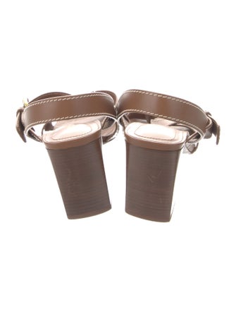 Michael Kors Collection Leather Slingback Sandals