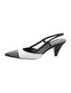 Michael Kors Collection Leather Colorblock Pattern Slingback Pumps