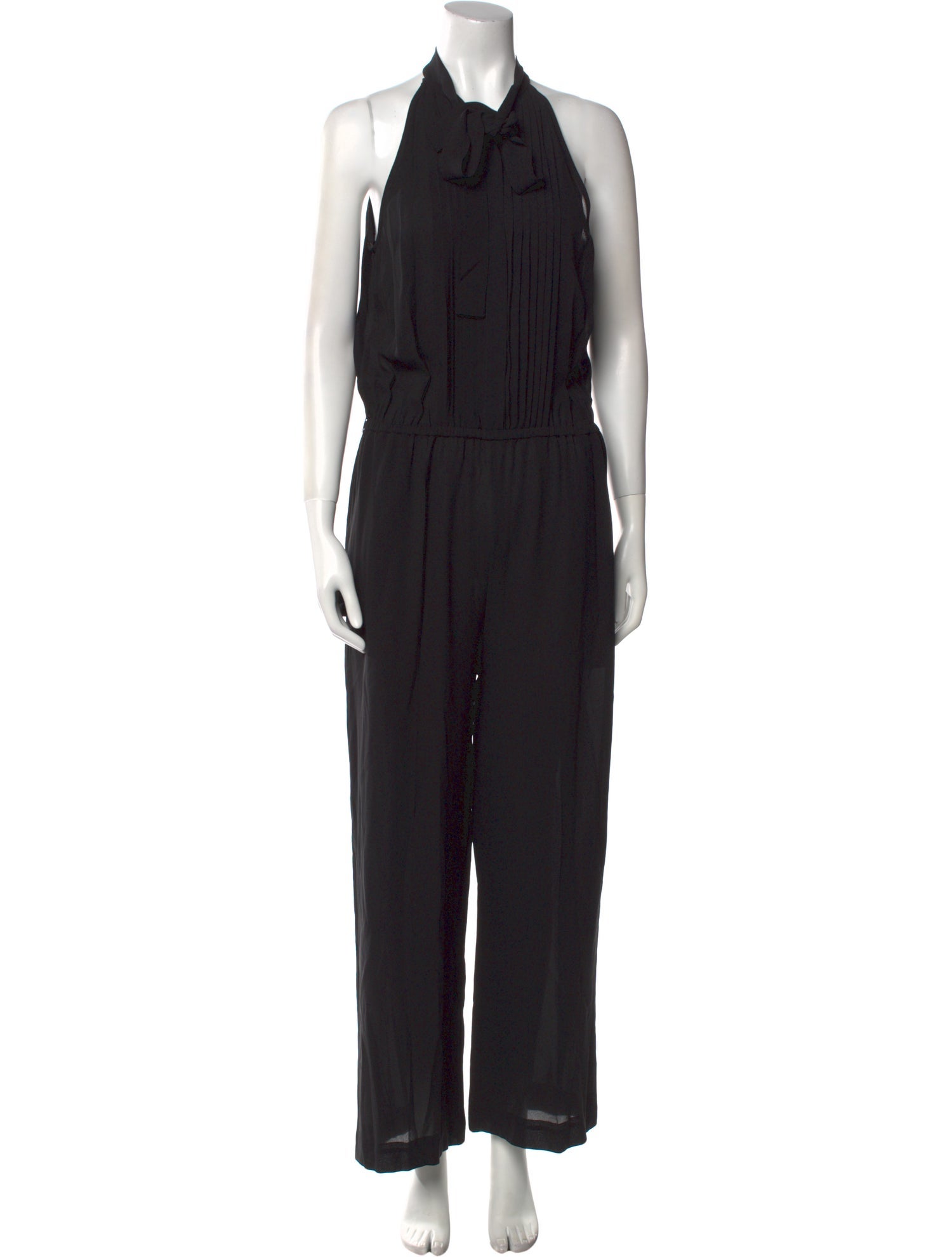 Michael Kors Collection Silk Tie Neck Jumpsuit