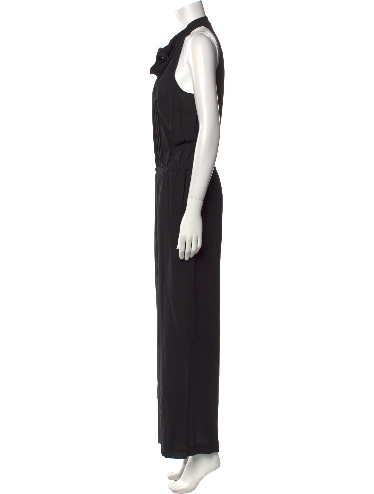 Michael Kors Collection Silk Tie Neck Jumpsuit