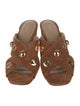Michael Kors Collection Suede Studded Accents Slides