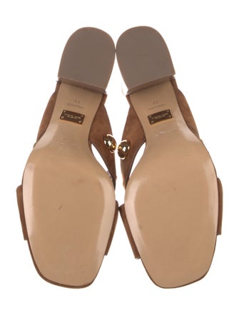 Michael Kors Collection Suede Studded Accents Slides