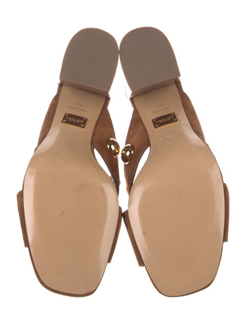 Michael Kors Collection Suede Studded Accents Slides