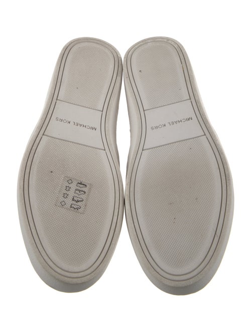 Michael Kors Collection Leather Bow Accents Sneakers